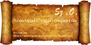 Szentgyörgyi Oszvalda névjegykártya